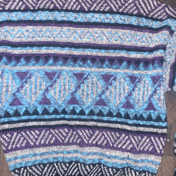Men's Multicolor Patterned Sweater - Picture 6 of 6
